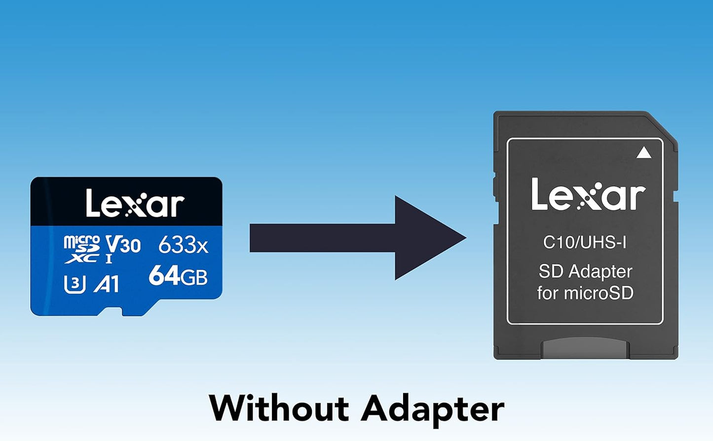 Lexar 633x 64GB Micro SD Card, microSDXC